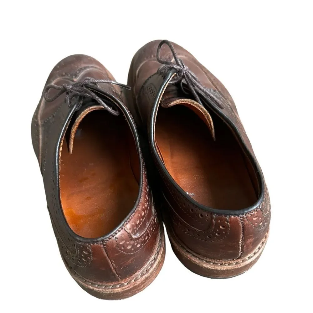Allen Edmonds Mens Alumnus Wingtip Oxfords Leather Brown 9.5